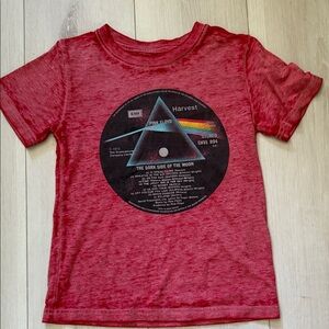 Pink Floyd Kids' Red Graphic Tee..distressed look. Size 5T
